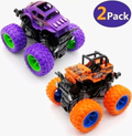 Pack of 2 Friction-Powered Monster Trucks – 360° Stunt & All-Terrain Push-and-Go Cars