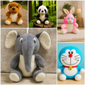 Pack of 5 Mini Soft Toys Combo – Animal & Character Plush Set