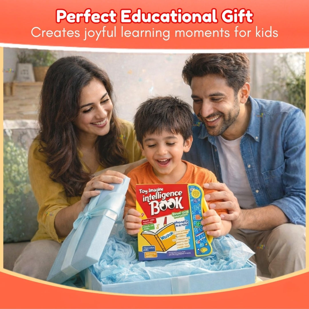 Interactive Kids Electronic Intelligence E-Book - Talking Educational Toy with Write and Erase Board (25x23 cm)