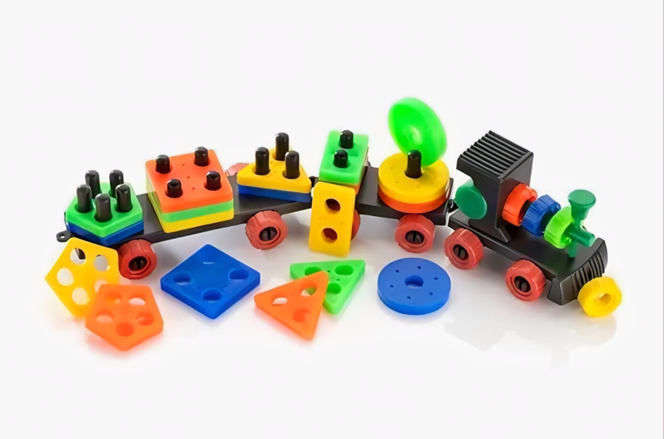 Montessori Geometric Shape Sorter Train Toy for Kids