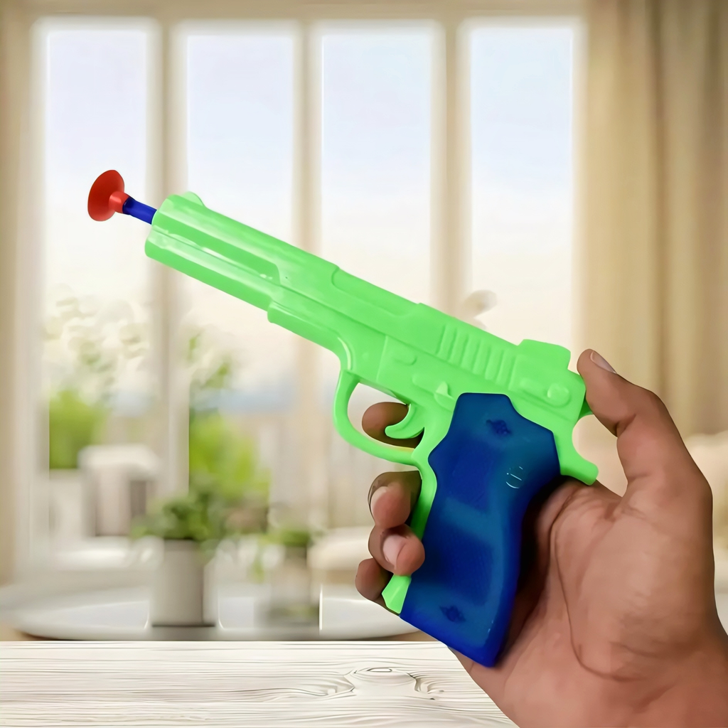 Pack of 2 Soft Dart Shooter Guns with 6 Suction Bullets (Red & Green)