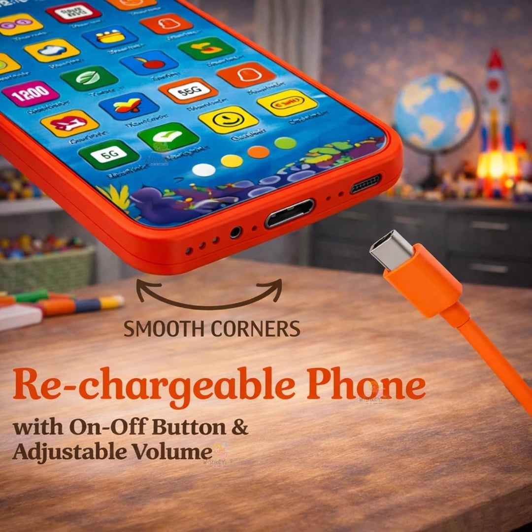 Rechargeable screen free Kids phone - 28 Functions Talking Educational Toy Mobile for Toddlers