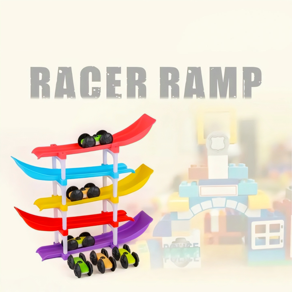 Rainbow Racer Car Sliding Track – 03 variants 4, 6 or 10 Ramps!