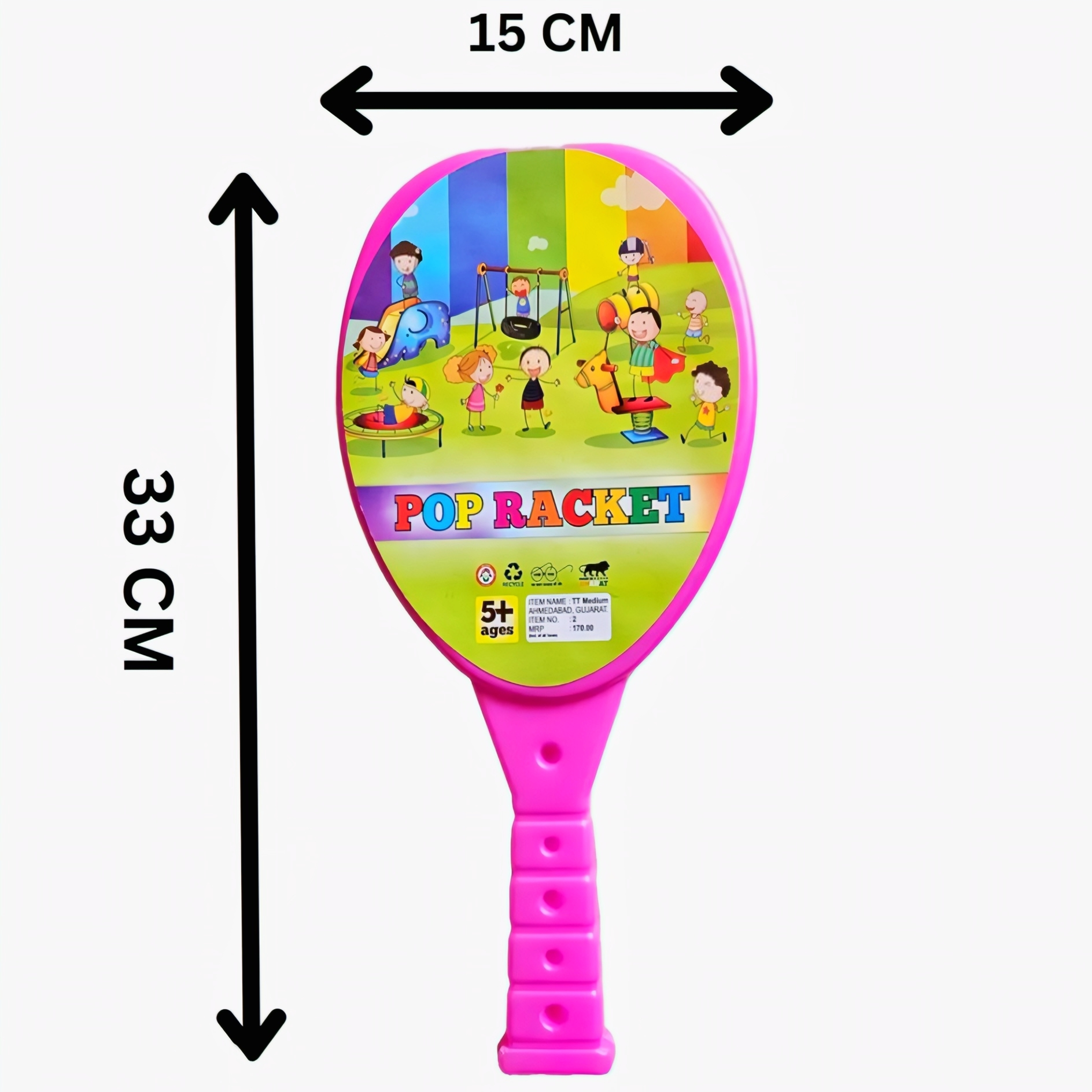 Kids Pop Racket Set with 2 Balls – Indoor/Outdoor Active Play Kit