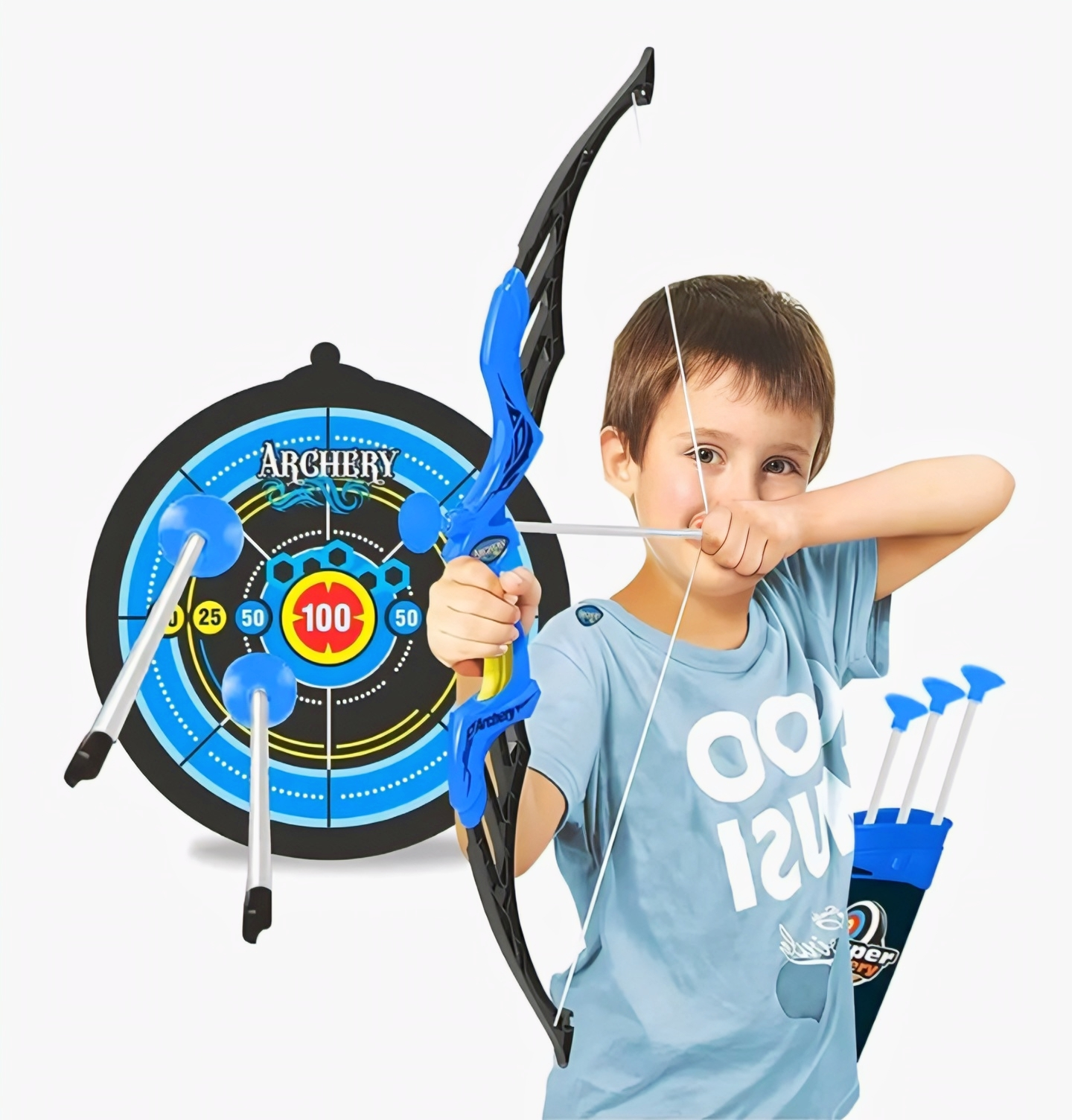 Super Archery Bow & Arrow Set for Kids – with Suction Darts & Target Board