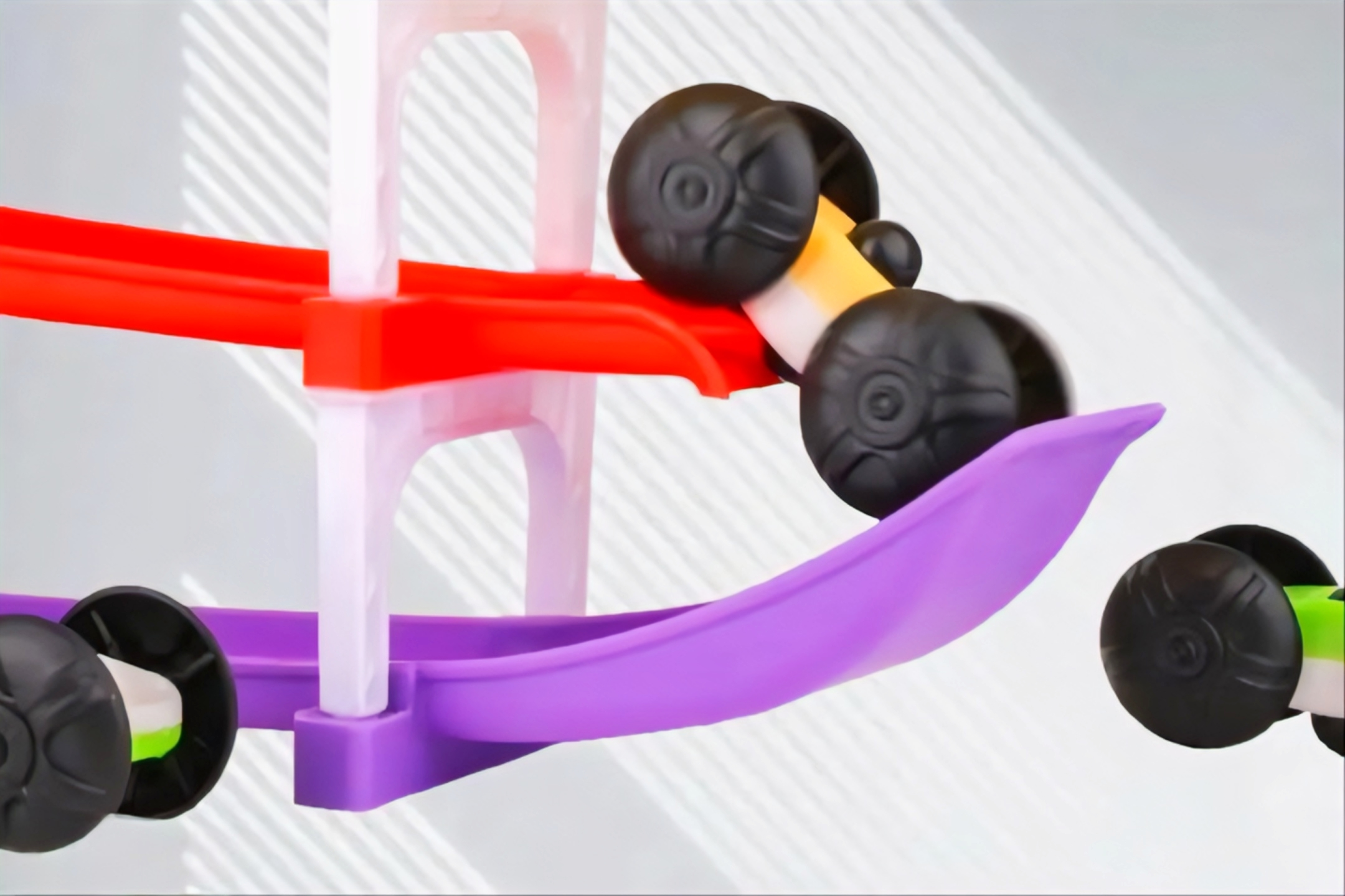 Rainbow Racer Car Sliding Track – 03 variants 4, 6 or 10 Ramps!