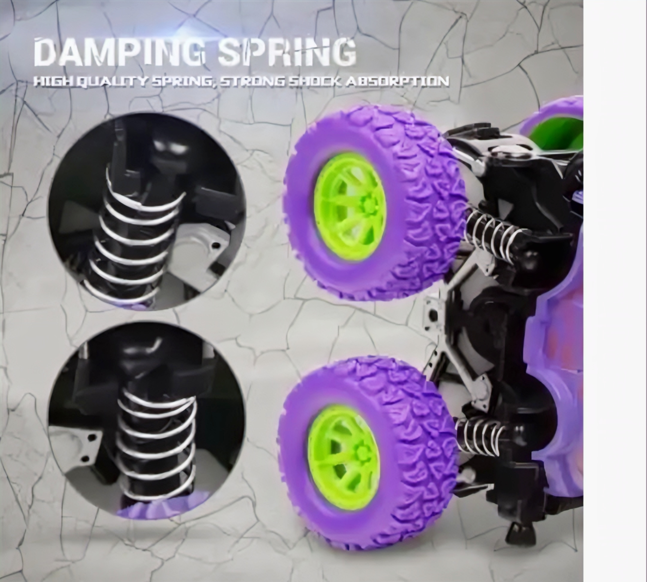 Pack of 2 Friction-Powered Monster Trucks – 360° Stunt & All-Terrain Push-and-Go Cars