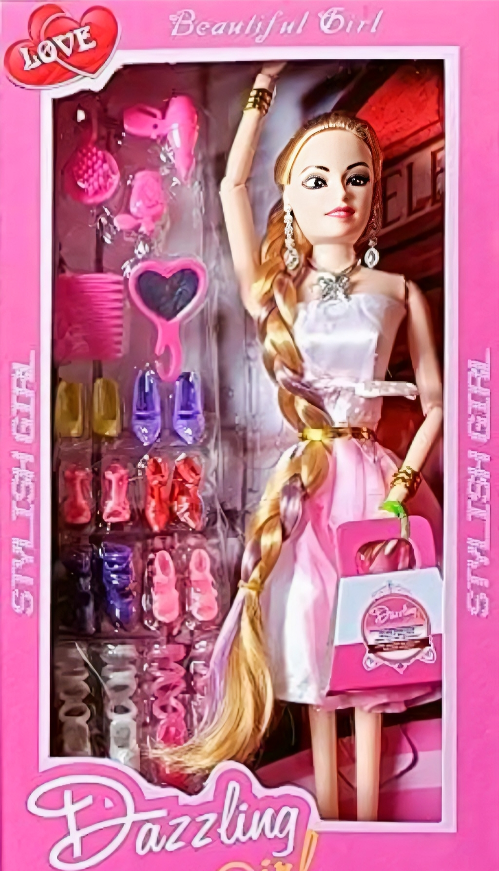 Cute Princess Doll with Long Hair & Movable Joints for Girls