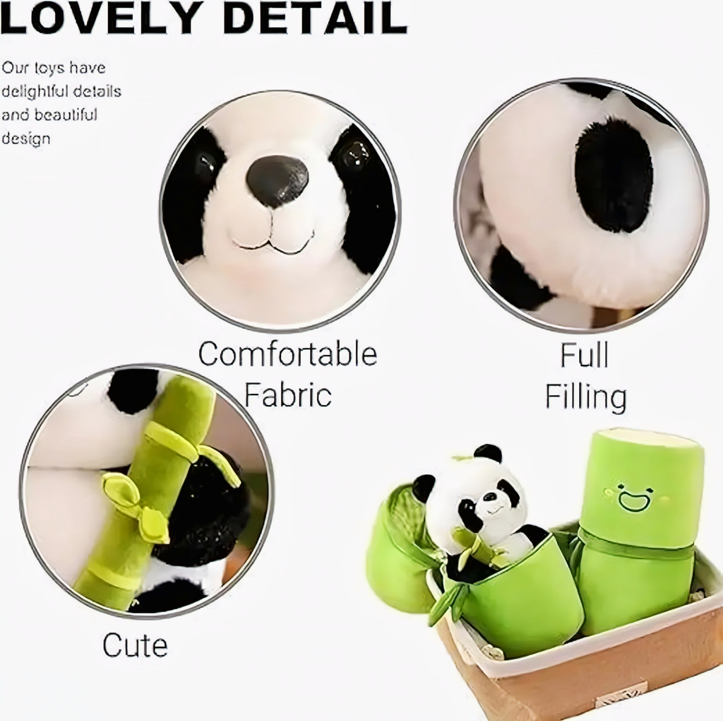 Viral Hide & Seek Bamboo Panda Plush Toy – 2-in-1 Reversible Soft Toy