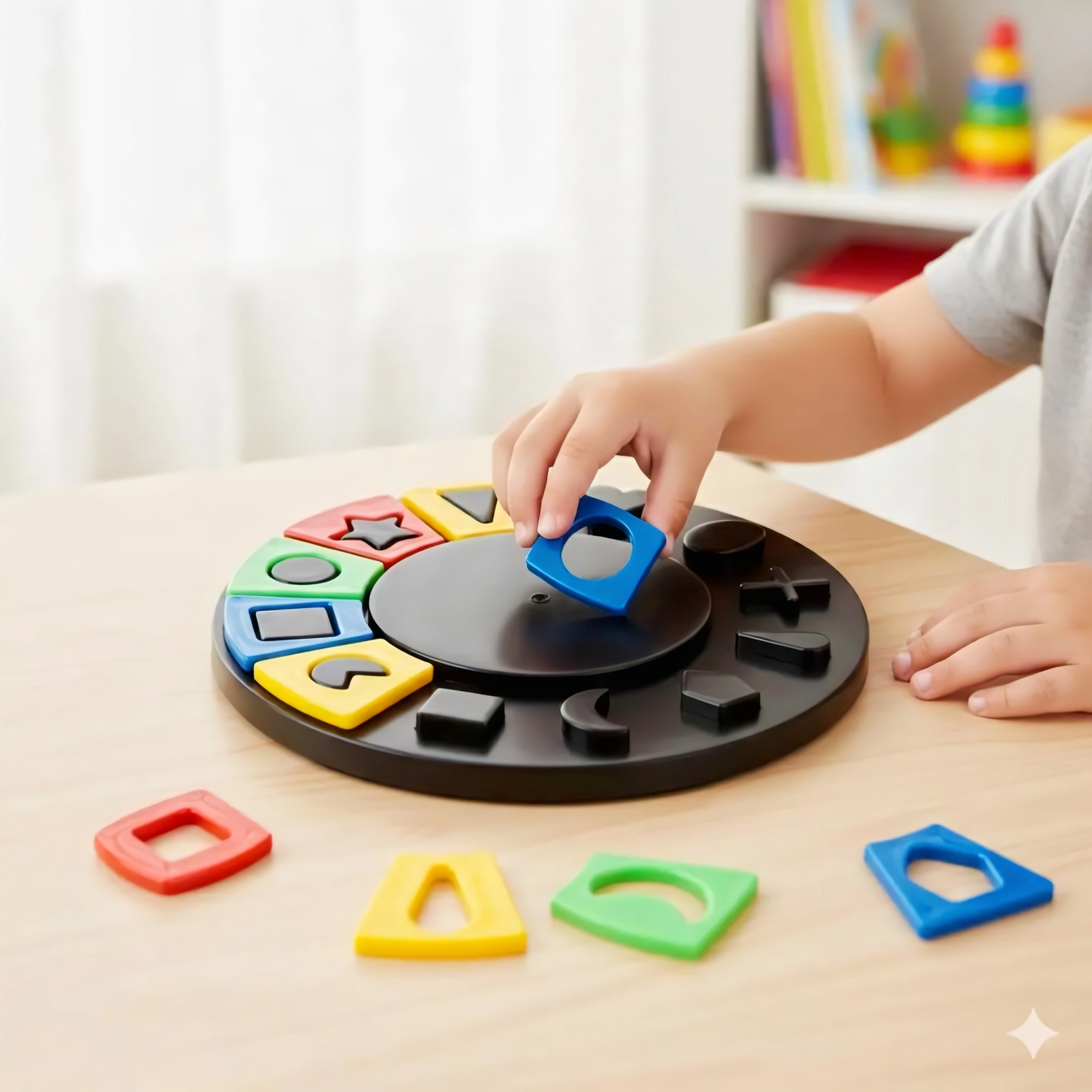 Montessori Shape Sorting Board for Kids | Color & Shape Matching Educational Puzzle Toy | Brain Development Learning Toy for 2-6 Years