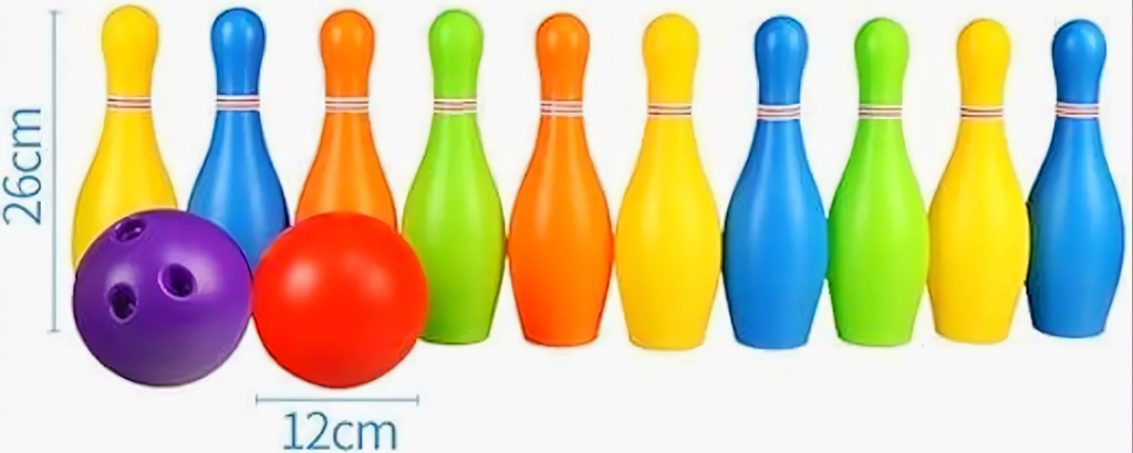 Junior 10-Pin Bowling Set with 2 Balls – Indoor/Outdoor Active Play