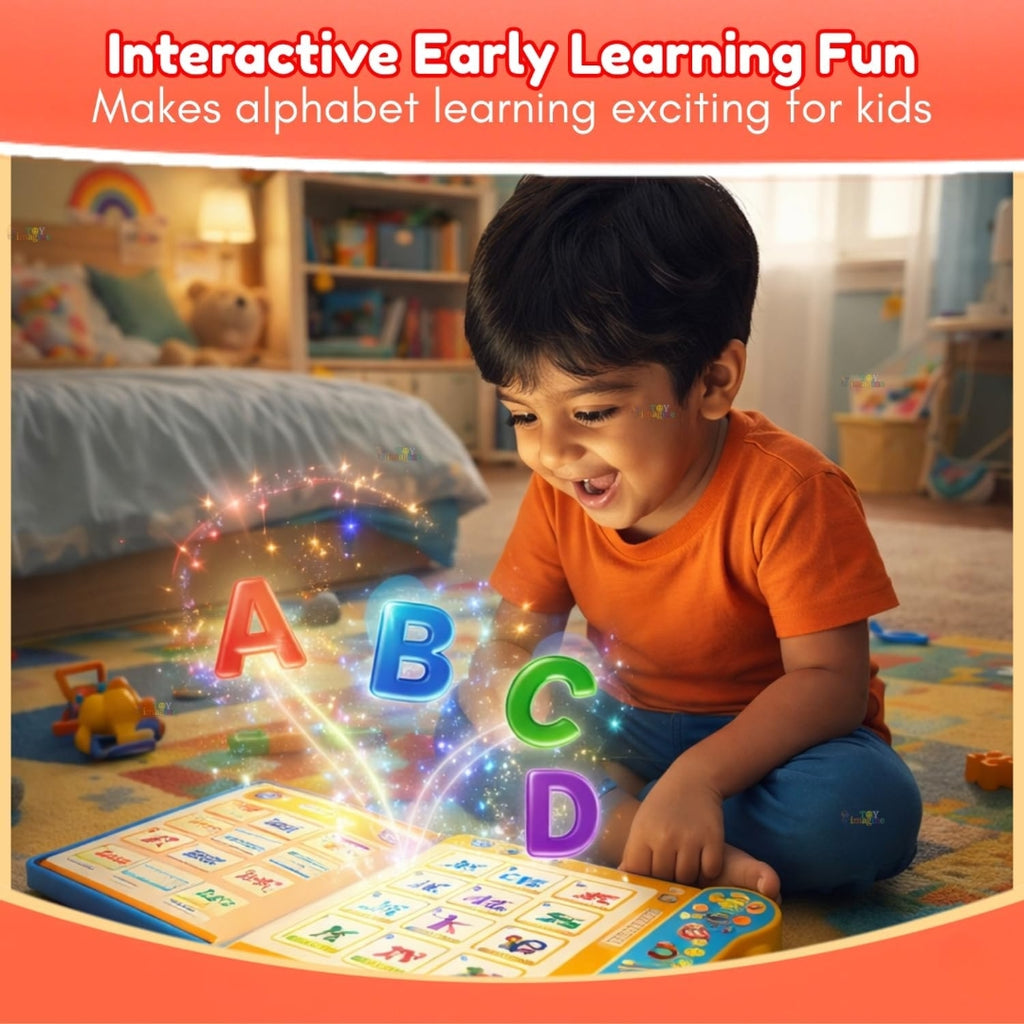 Interactive Kids Electronic Intelligence E-Book - Talking Educational Toy with Write and Erase Board (25x23 cm)